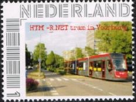 year=2015, Dutch personalized stamp with HTM R-net tram